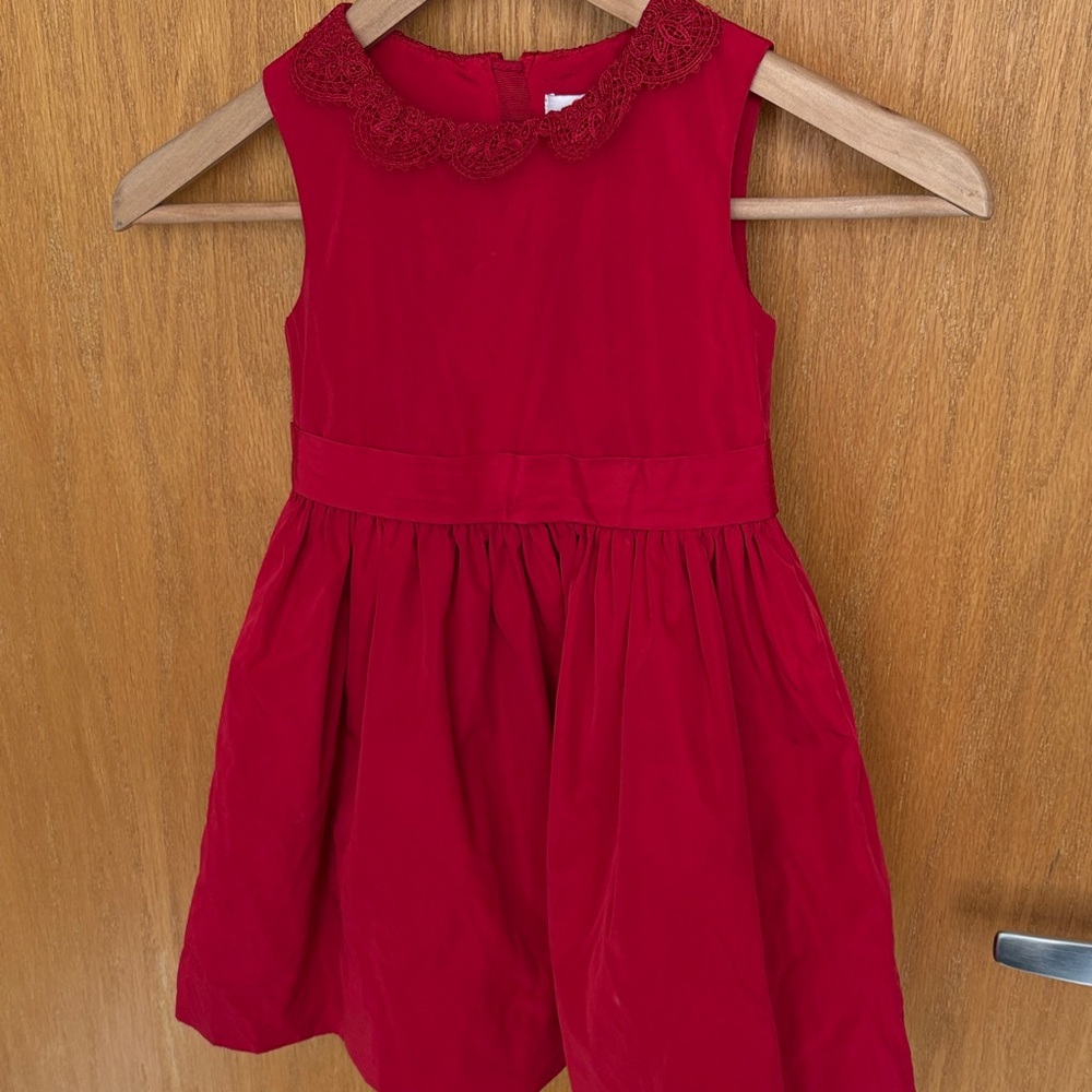 Neiman Marcus Scarlet Kids Dress with Lace Collar